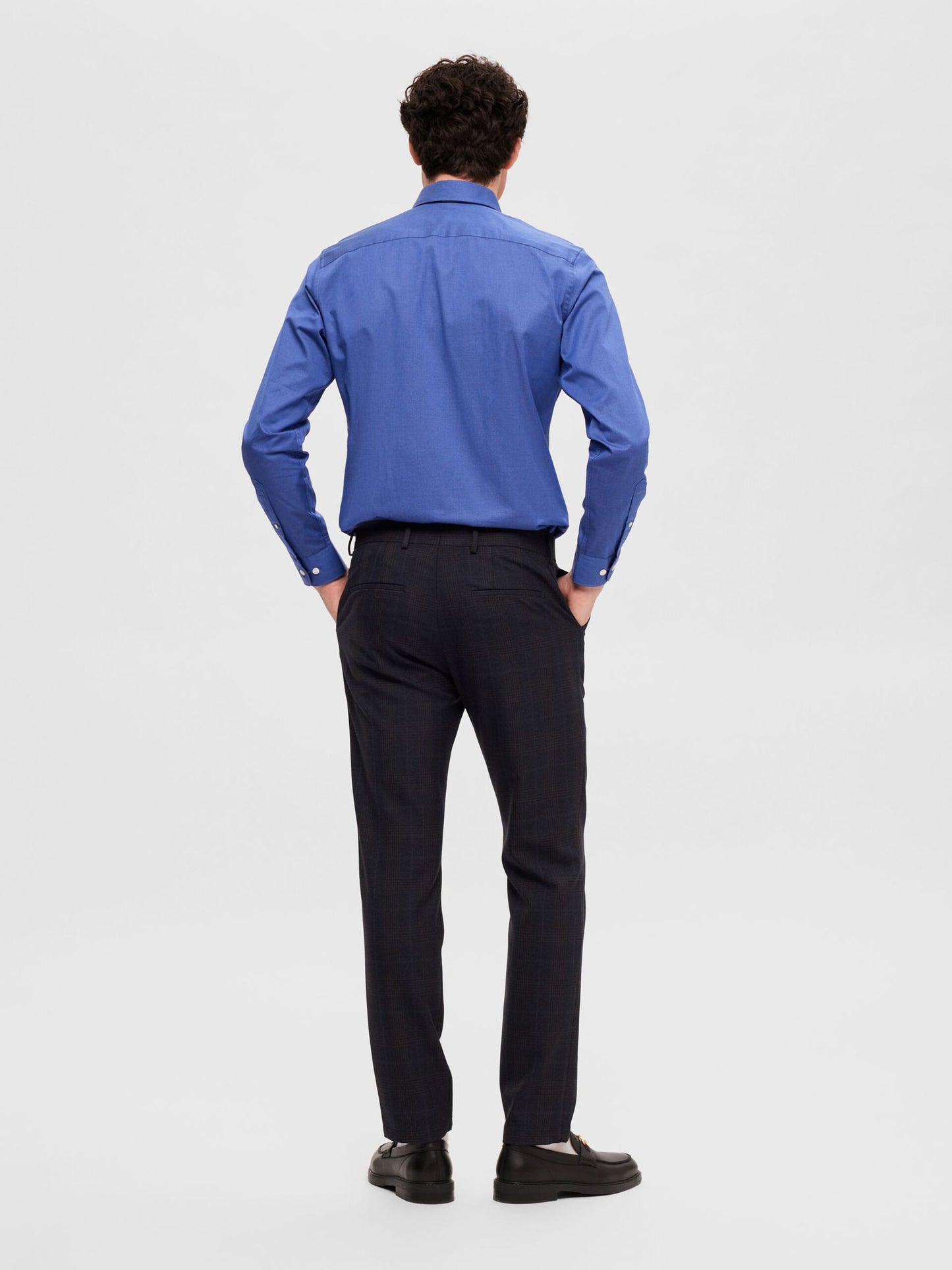 SELECTED Dark Blue Classic Cotton Shirt