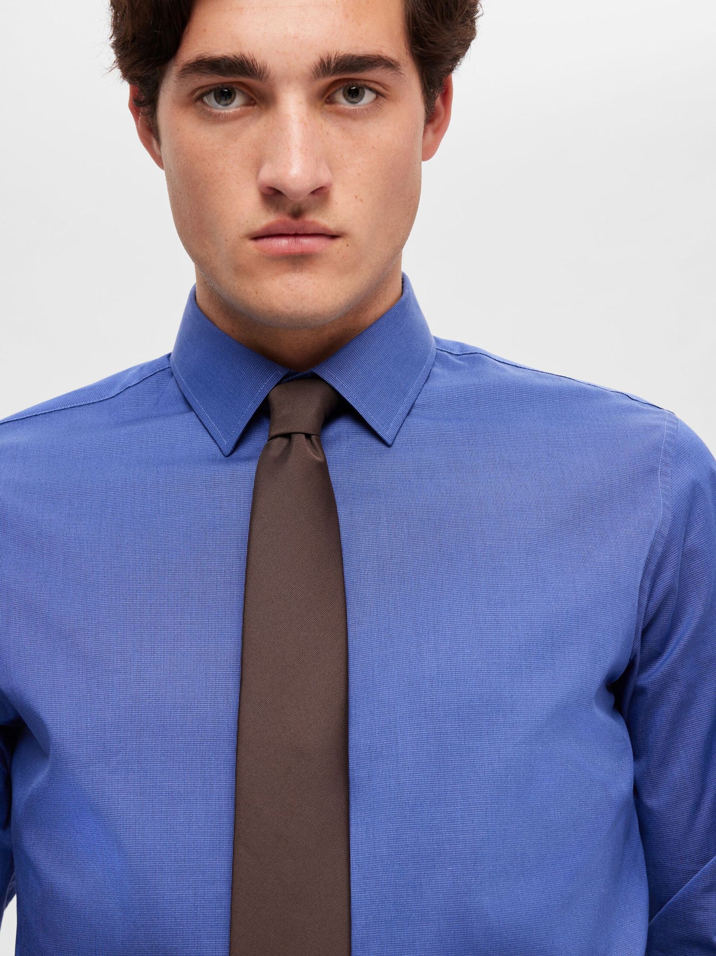 SELECTED Dark Blue Classic Cotton Shirt
