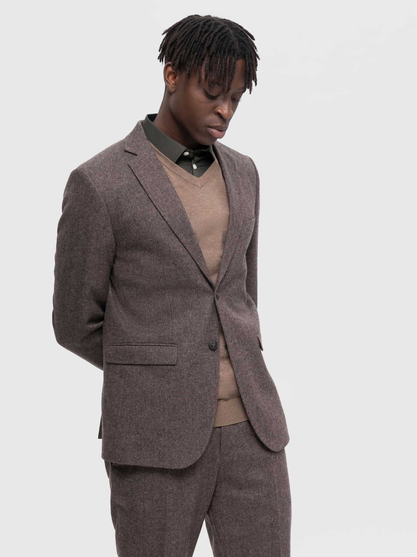 SELECTED Forest Green Classic Cotton Shirt