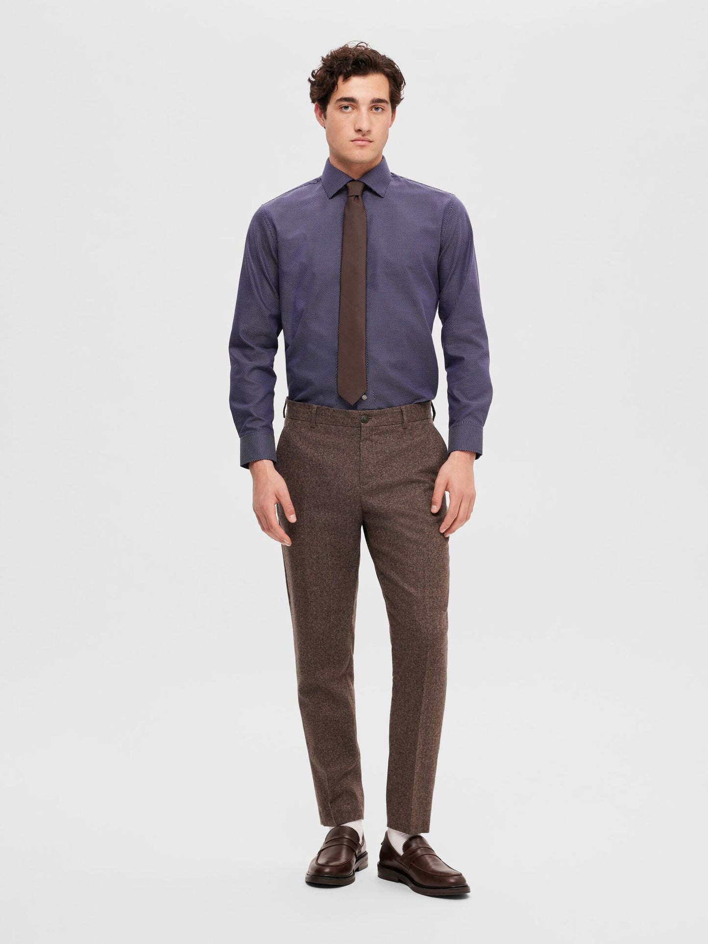 SELECTED Navy Cotton Twill Shirt