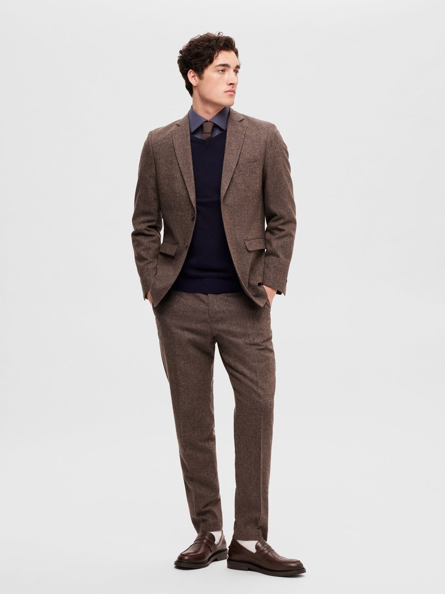 SELECTED Navy Cotton Twill Shirt