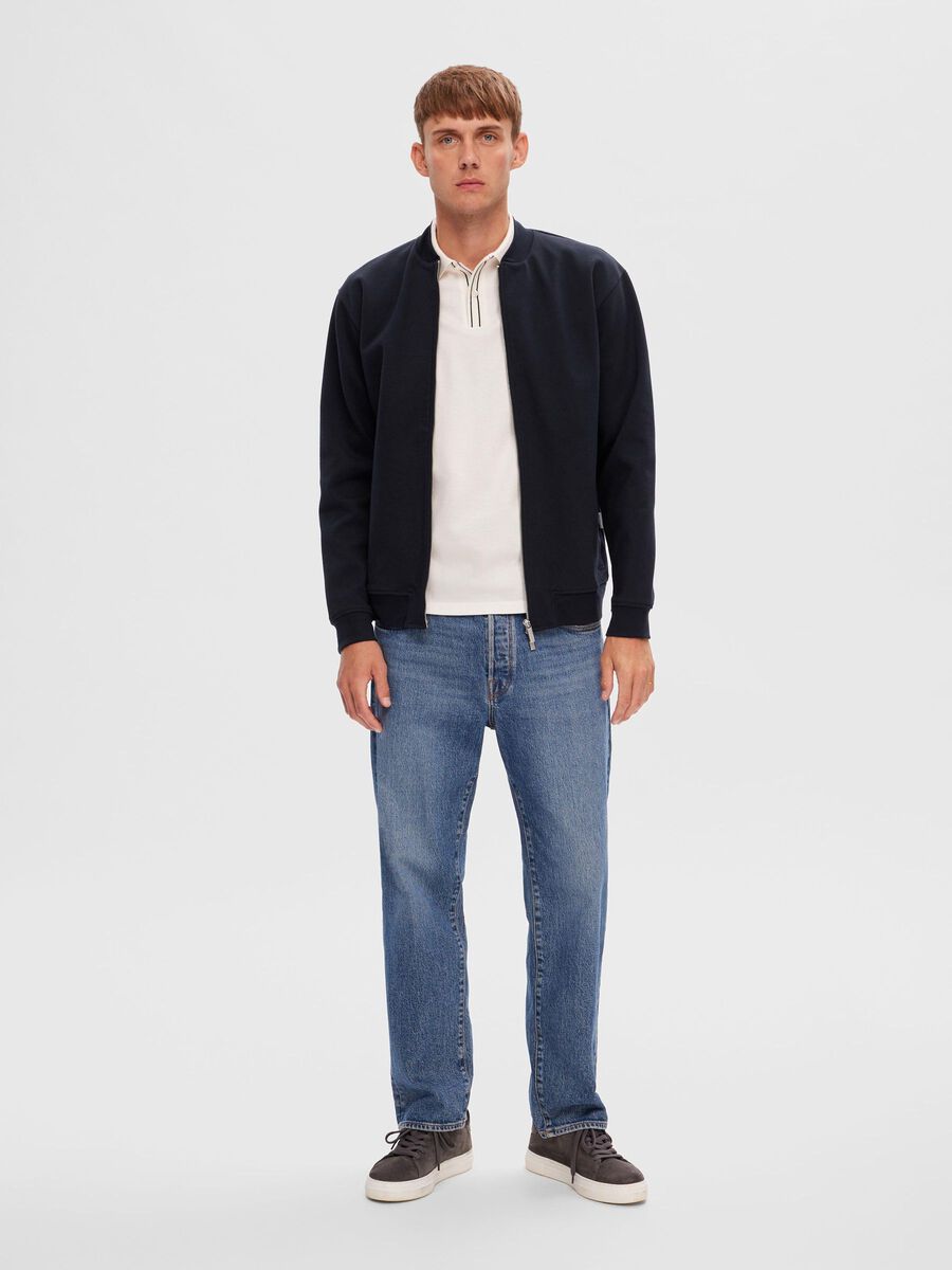 SELECTED Navy Bomber Jacket