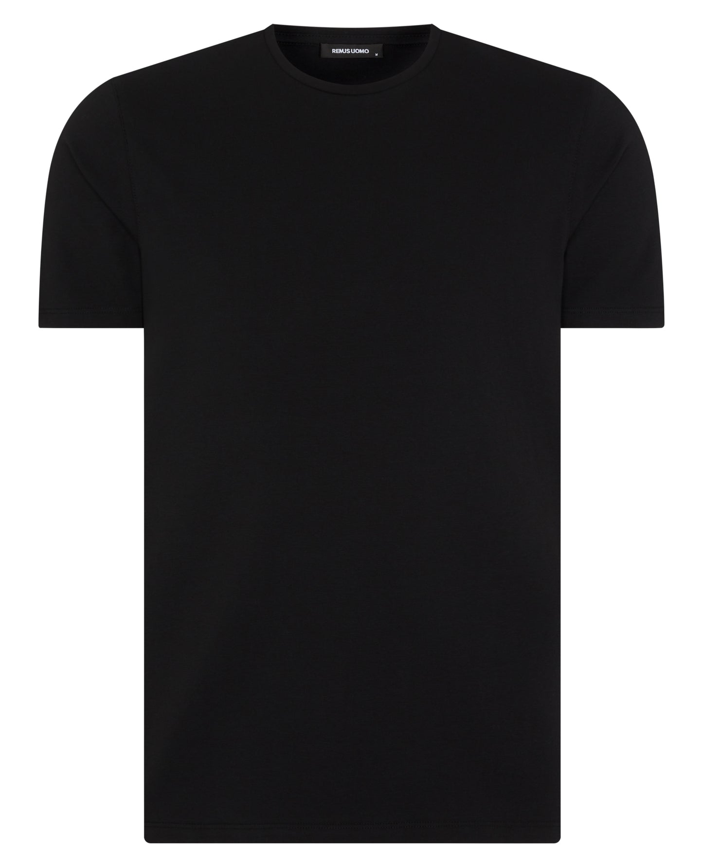 Remus Uomo Tapered Fit Black Cotton T-Shirt