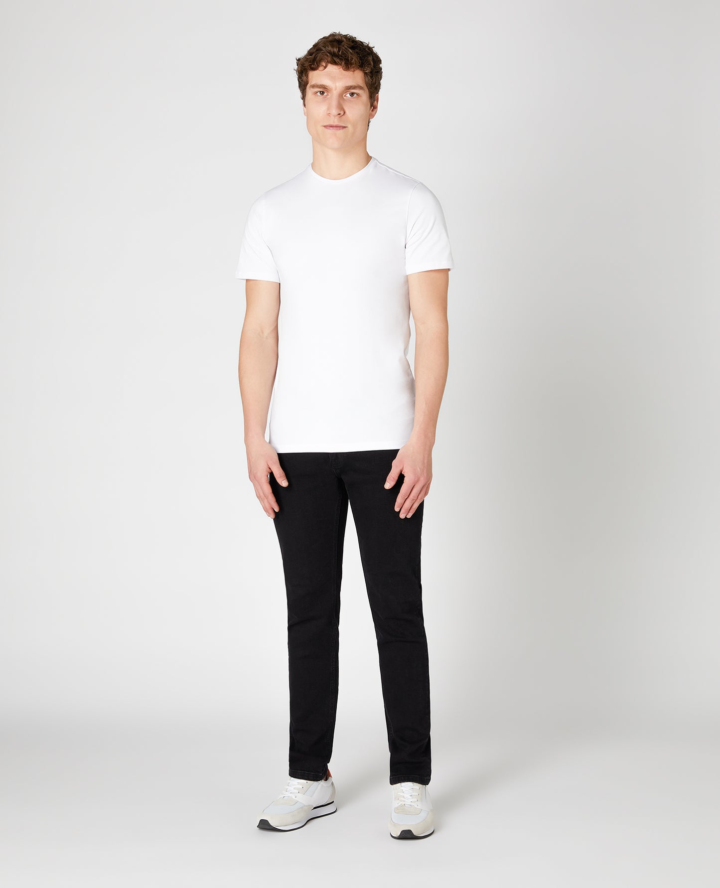 Remus Uomo Tapered Fit White Cotton T-Shirt