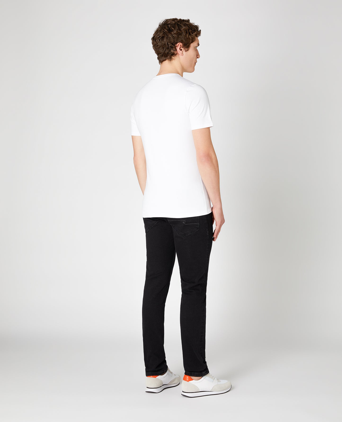 Remus Uomo Tapered Fit White Cotton T-Shirt