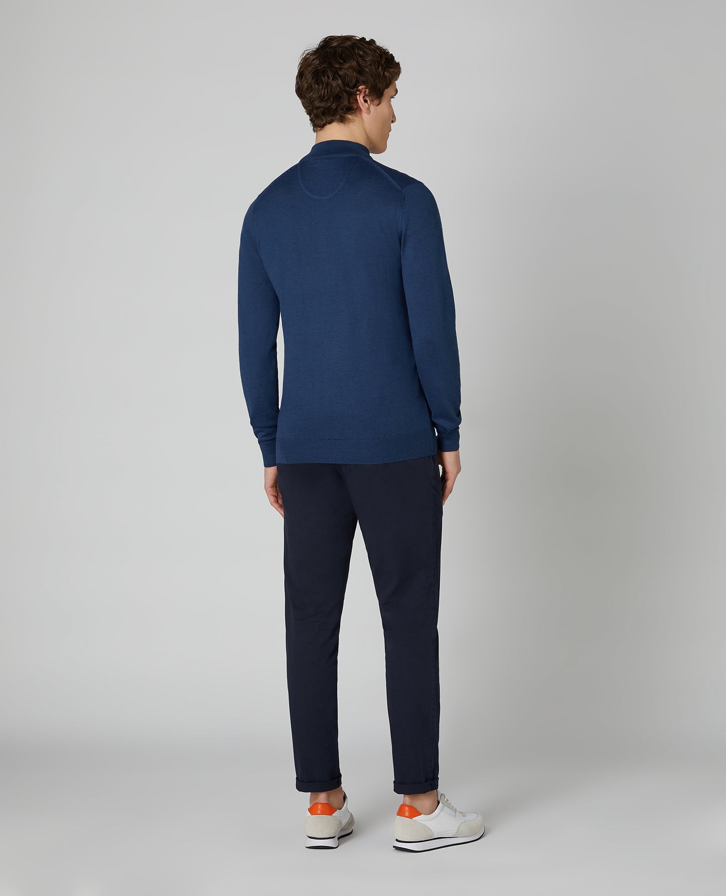 Remus Uomo Blue Half Zip Jumper
