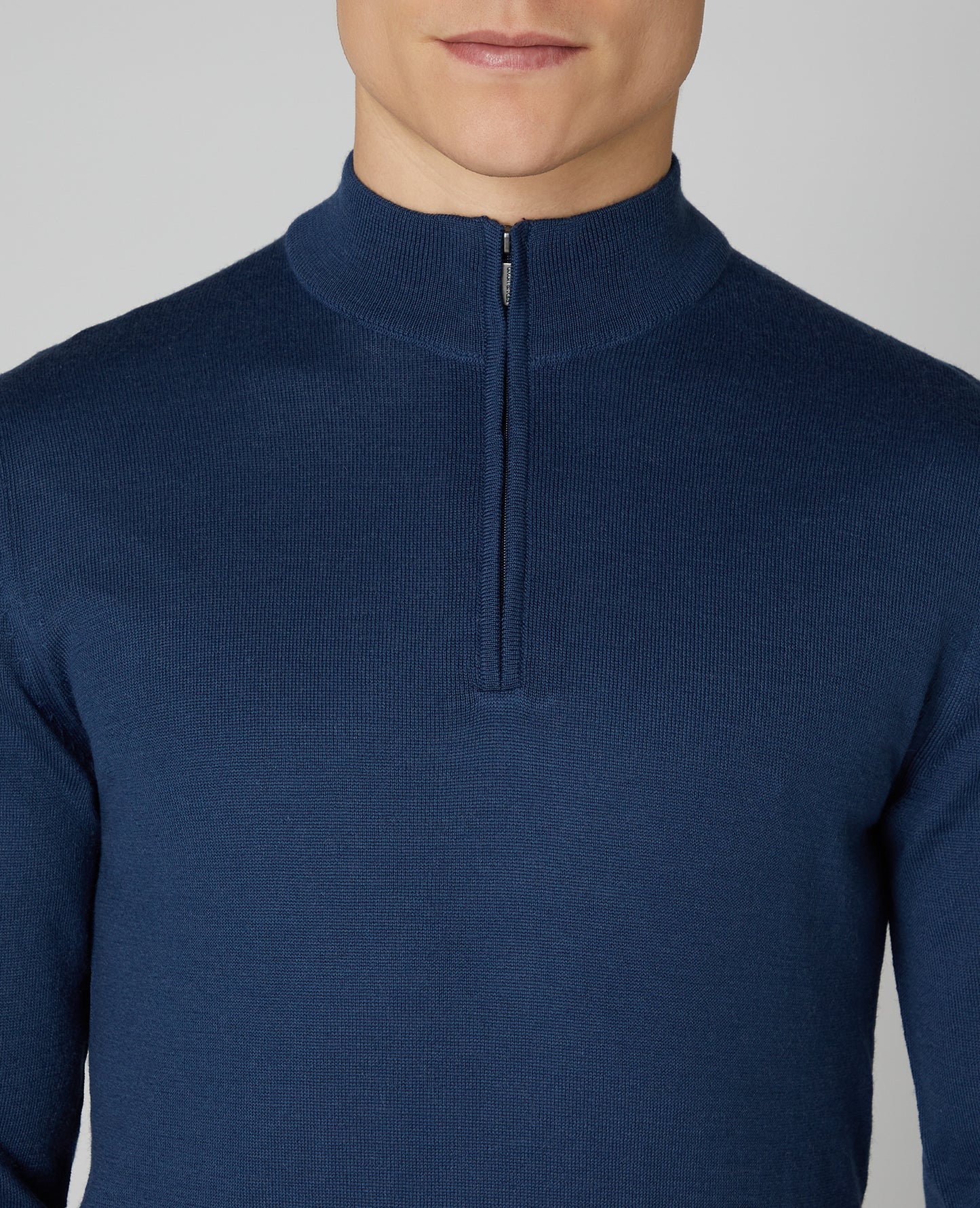 Remus Uomo Blue Half Zip Jumper