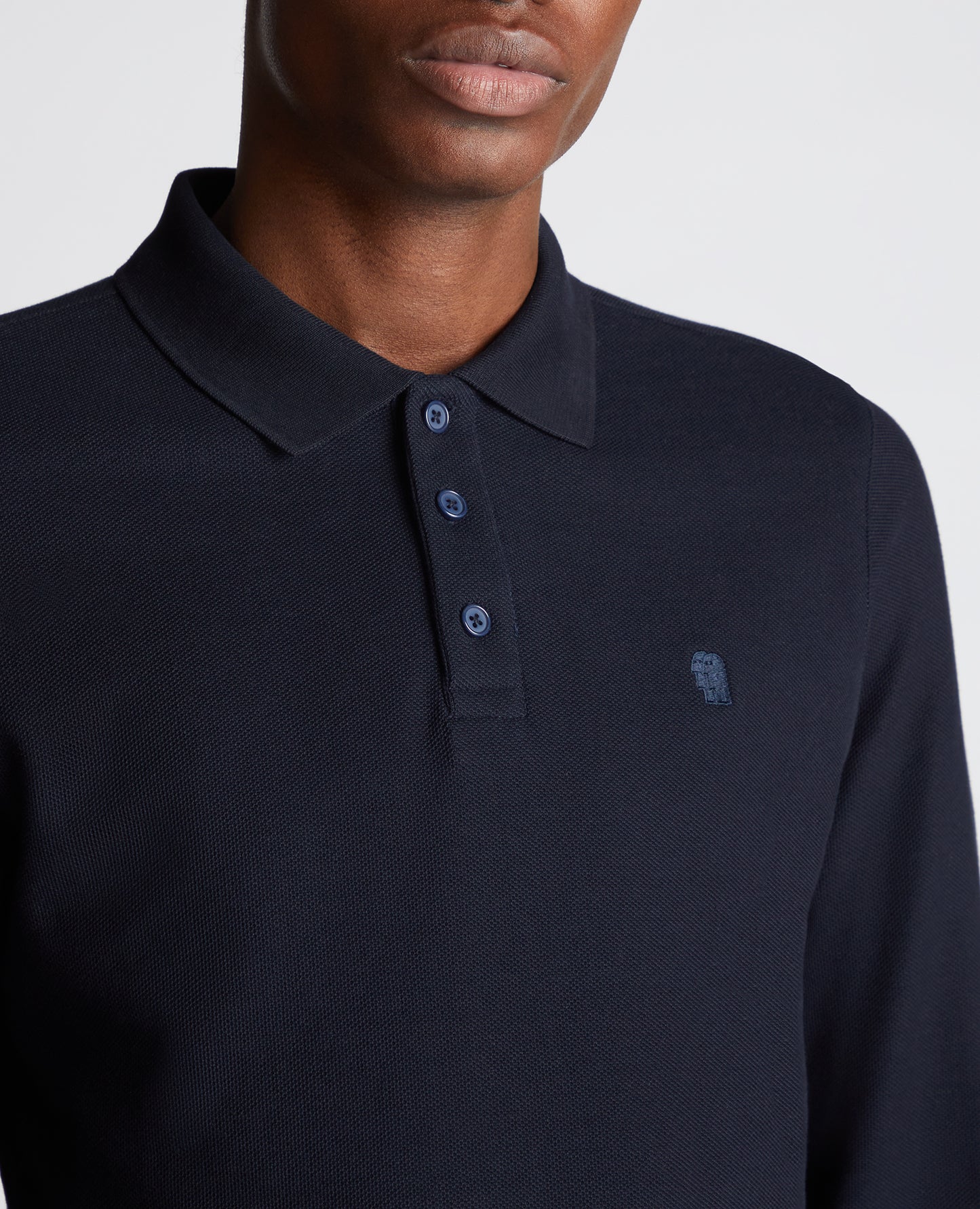Remus Uomo Long Sleeve Navy Polo