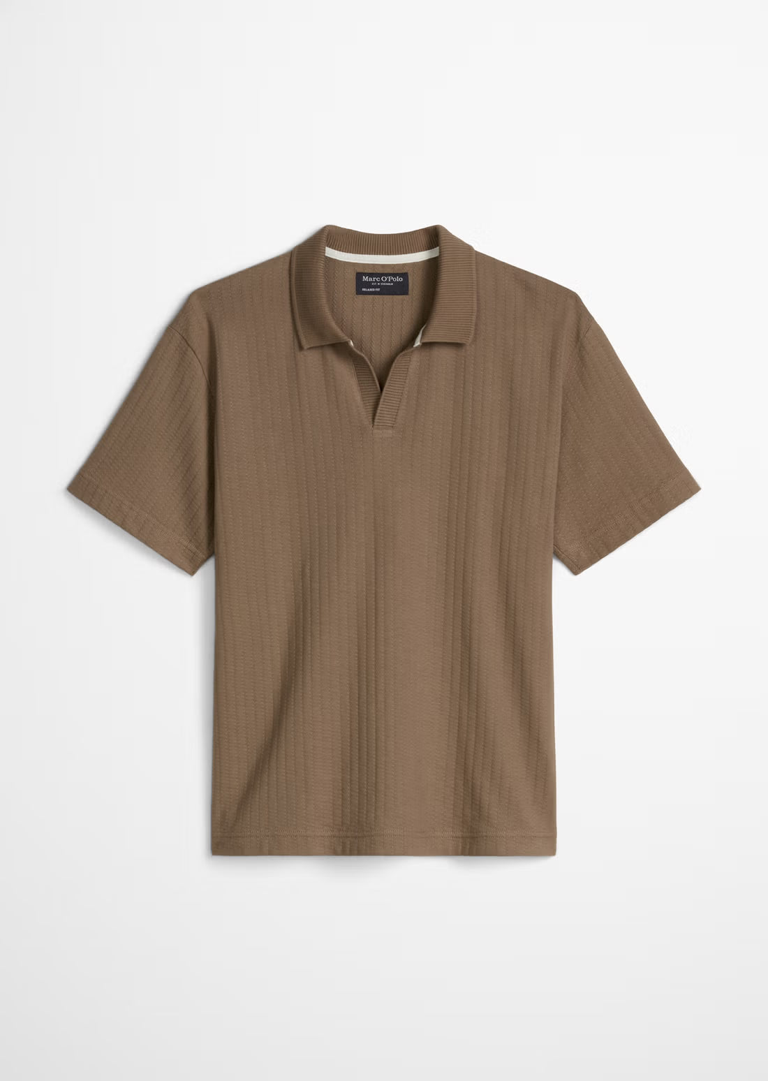 MARC O'POLO Structured REGULAR Open neck polo shirt