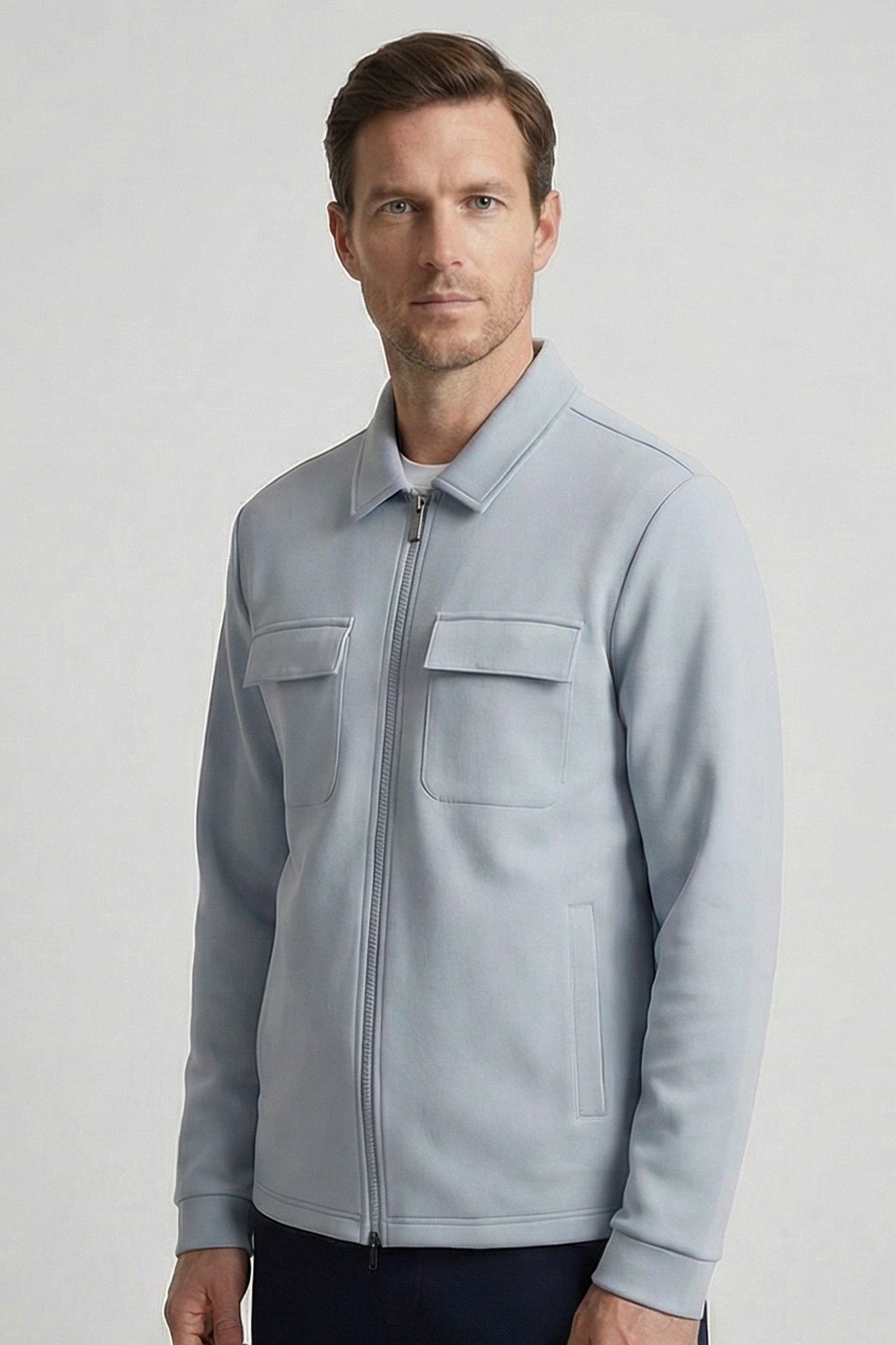 Thomas Maine Over Shirt in Light Blue