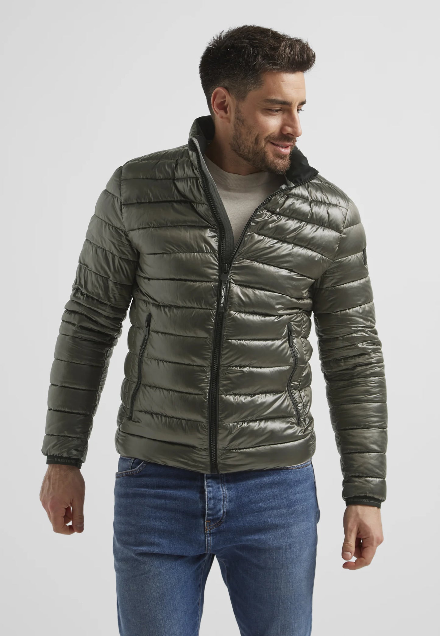 Milestone Grey Quilted Jacket