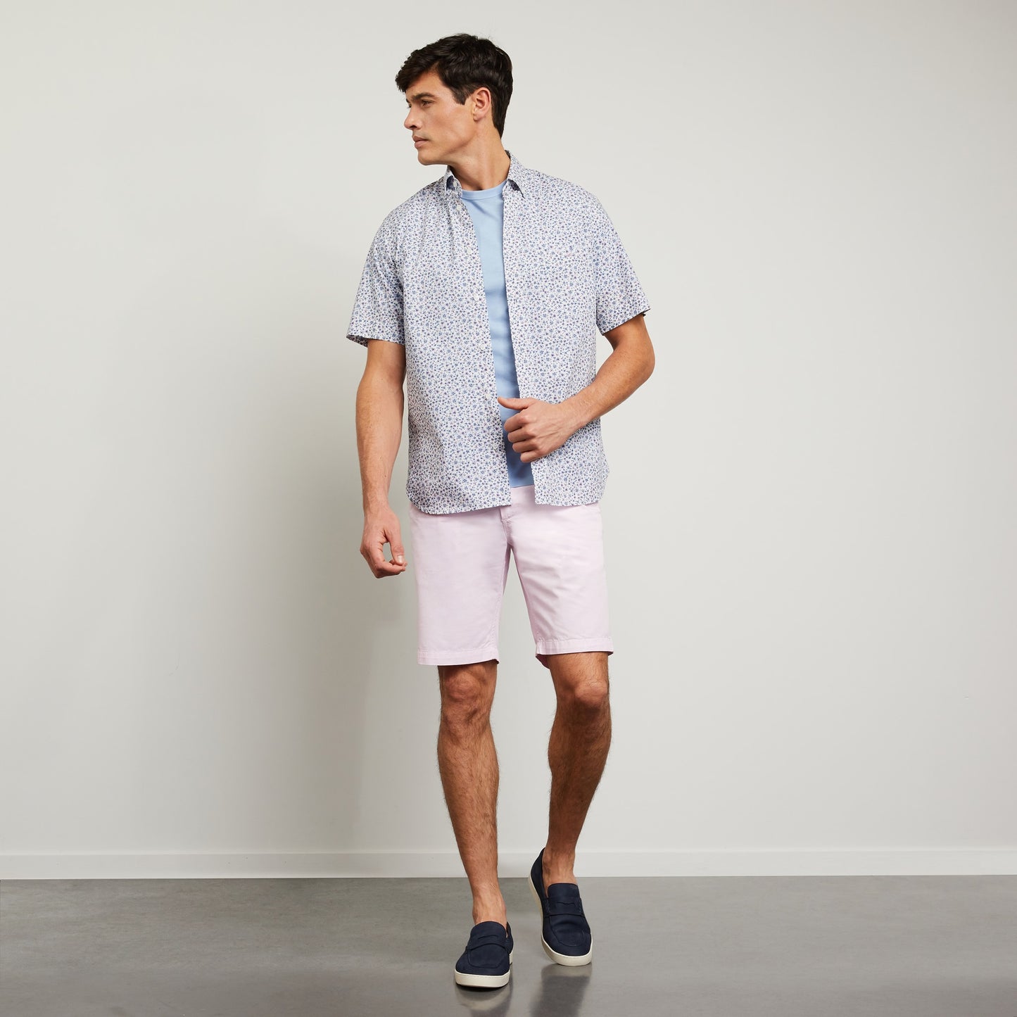 Eden Park Rose Short Sleeve Floral Shirt