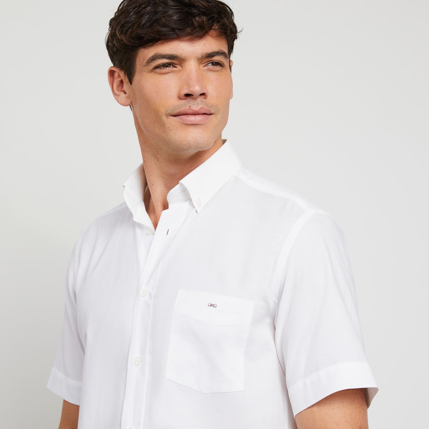 Eden Park Short Sleeve White Cotton Shirt
