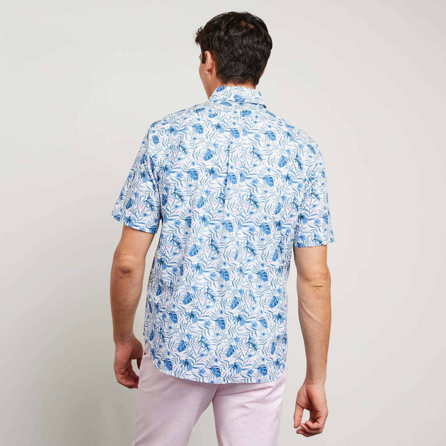 Eden Park Blue Short Sleeve Leaf Shirt