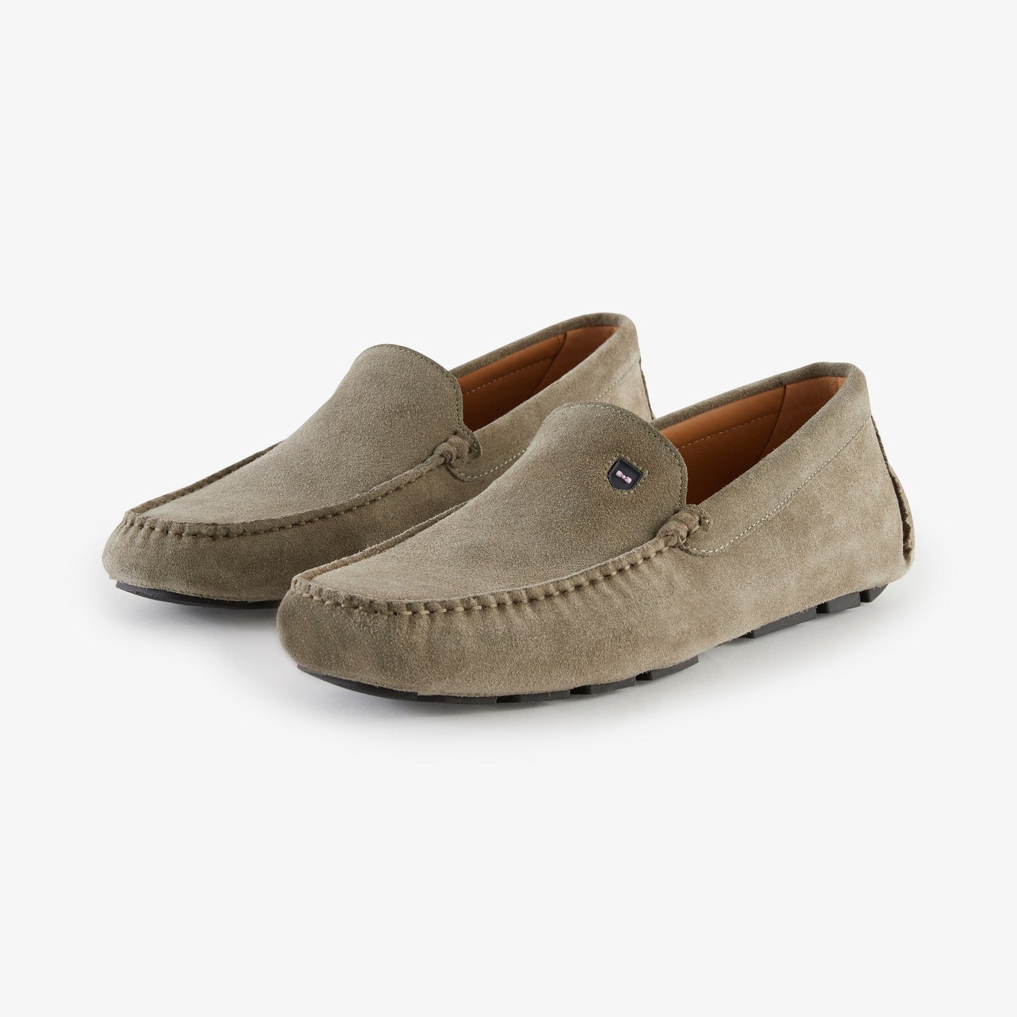 Eden Park Khaki Suede Moccasins