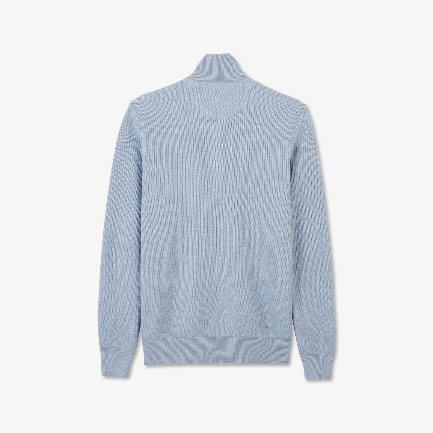 Eden Park Light Blue Seed Stitch Full-Zip Jumper