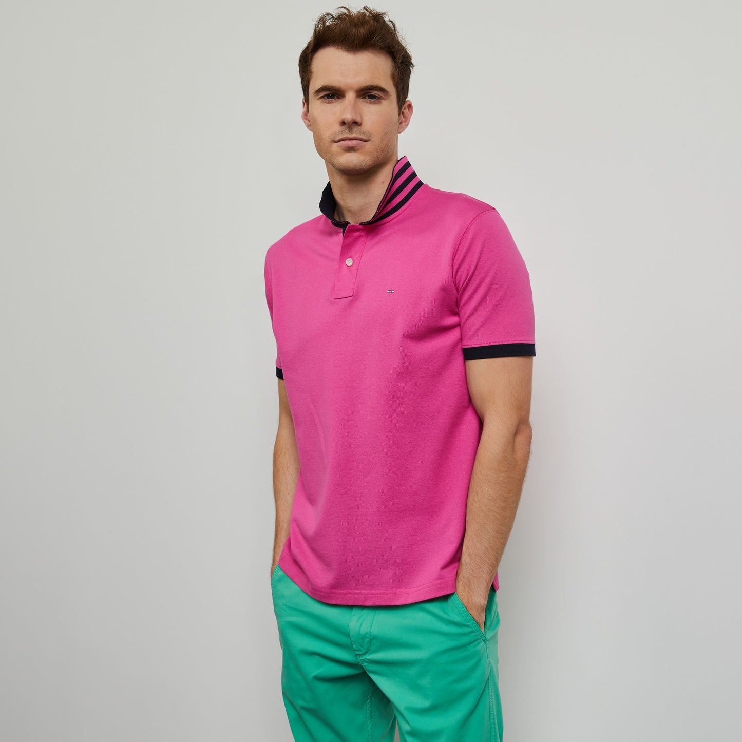 Eden Park Bright Pink Cotton Polo