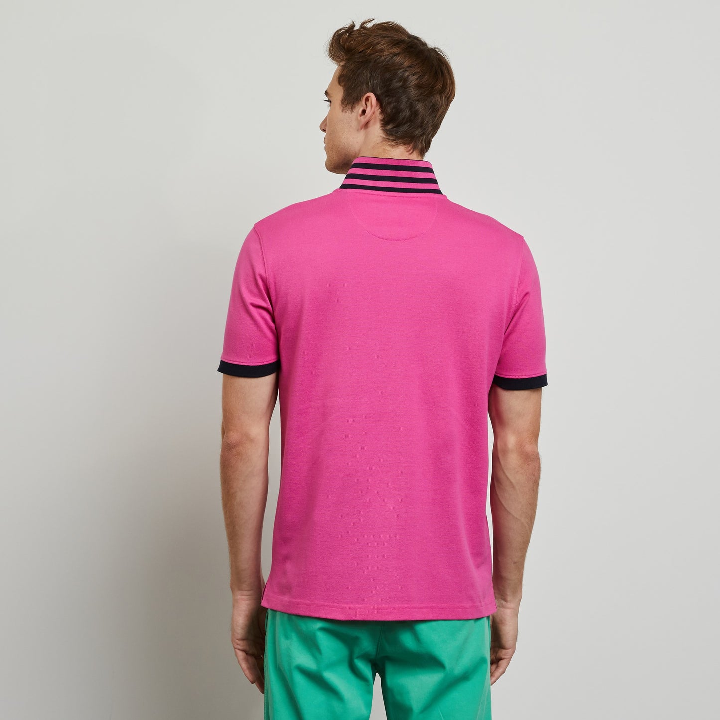 Eden Park Bright Pink Cotton Polo