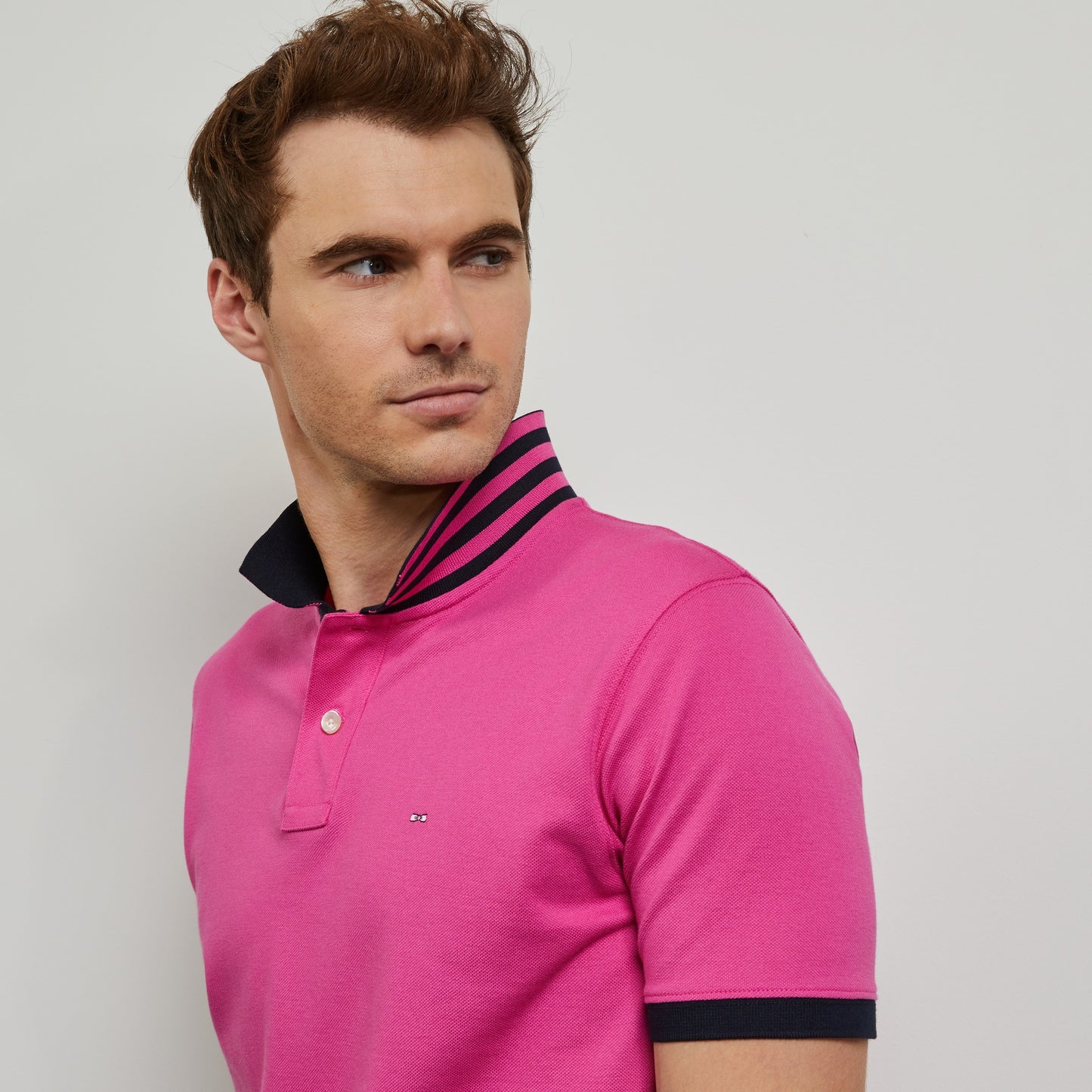 Eden Park Bright Pink Cotton Polo
