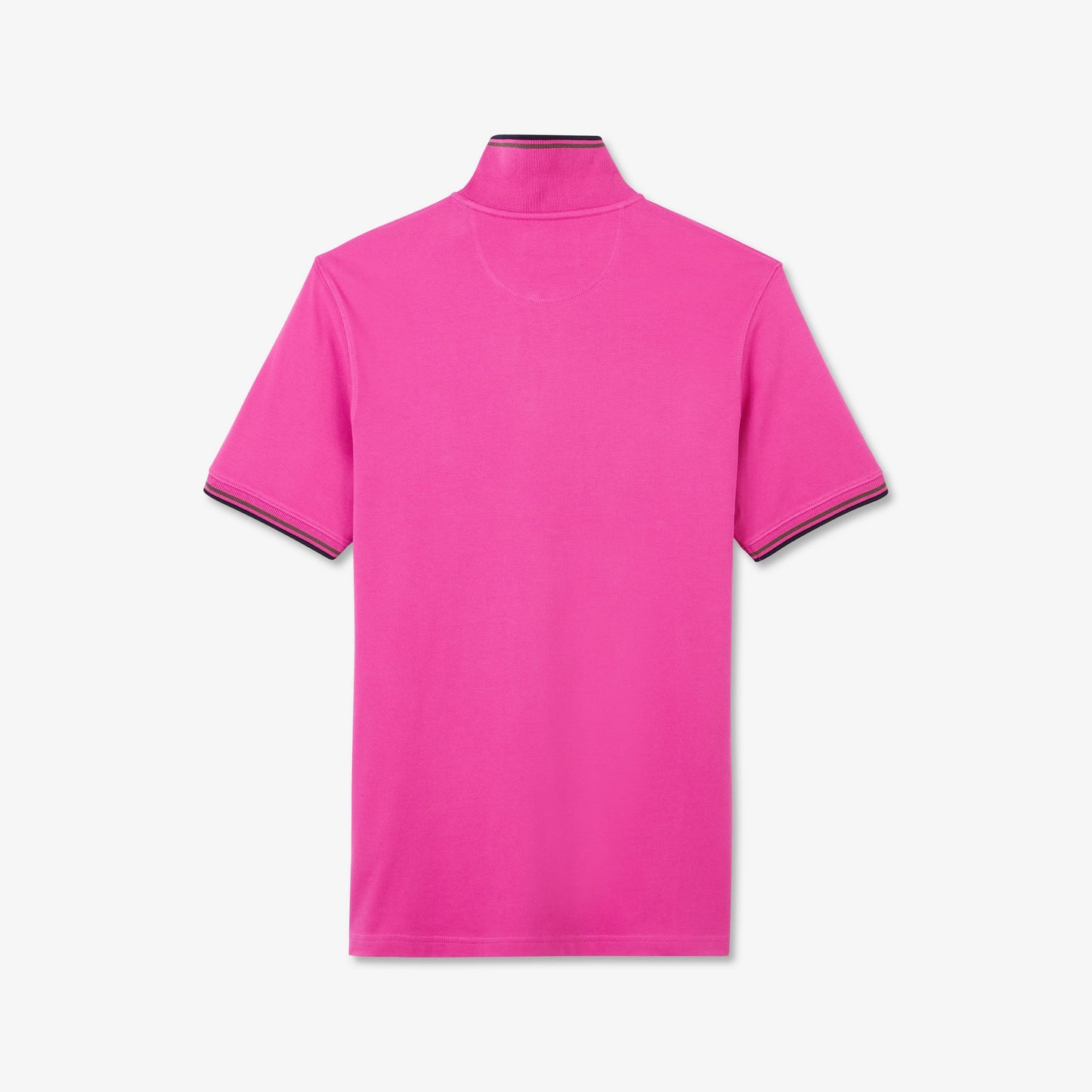 Eden Park Pink Cotton Polo with EP Stripe Trim