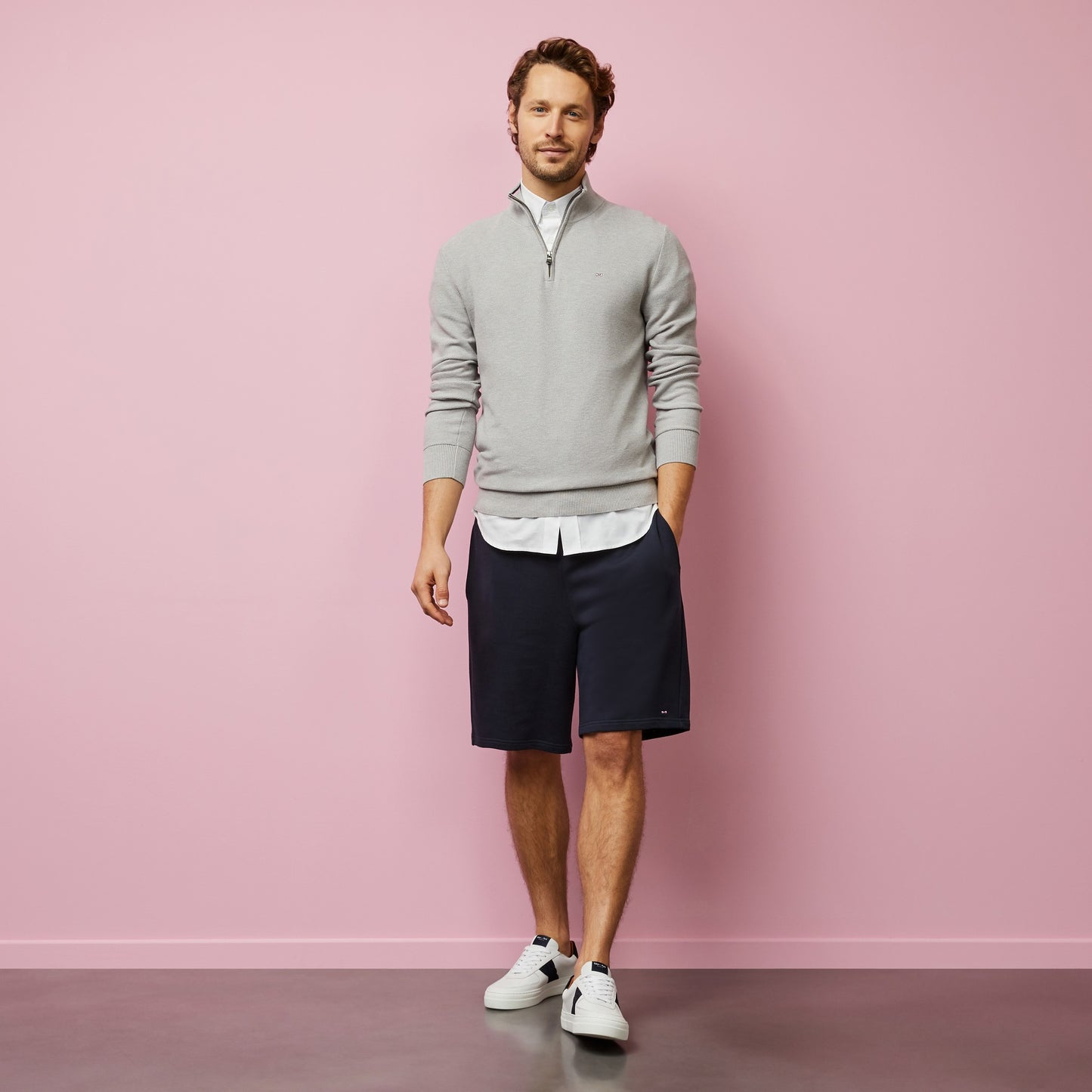 Eden Park Grey Half-Zip Jumper