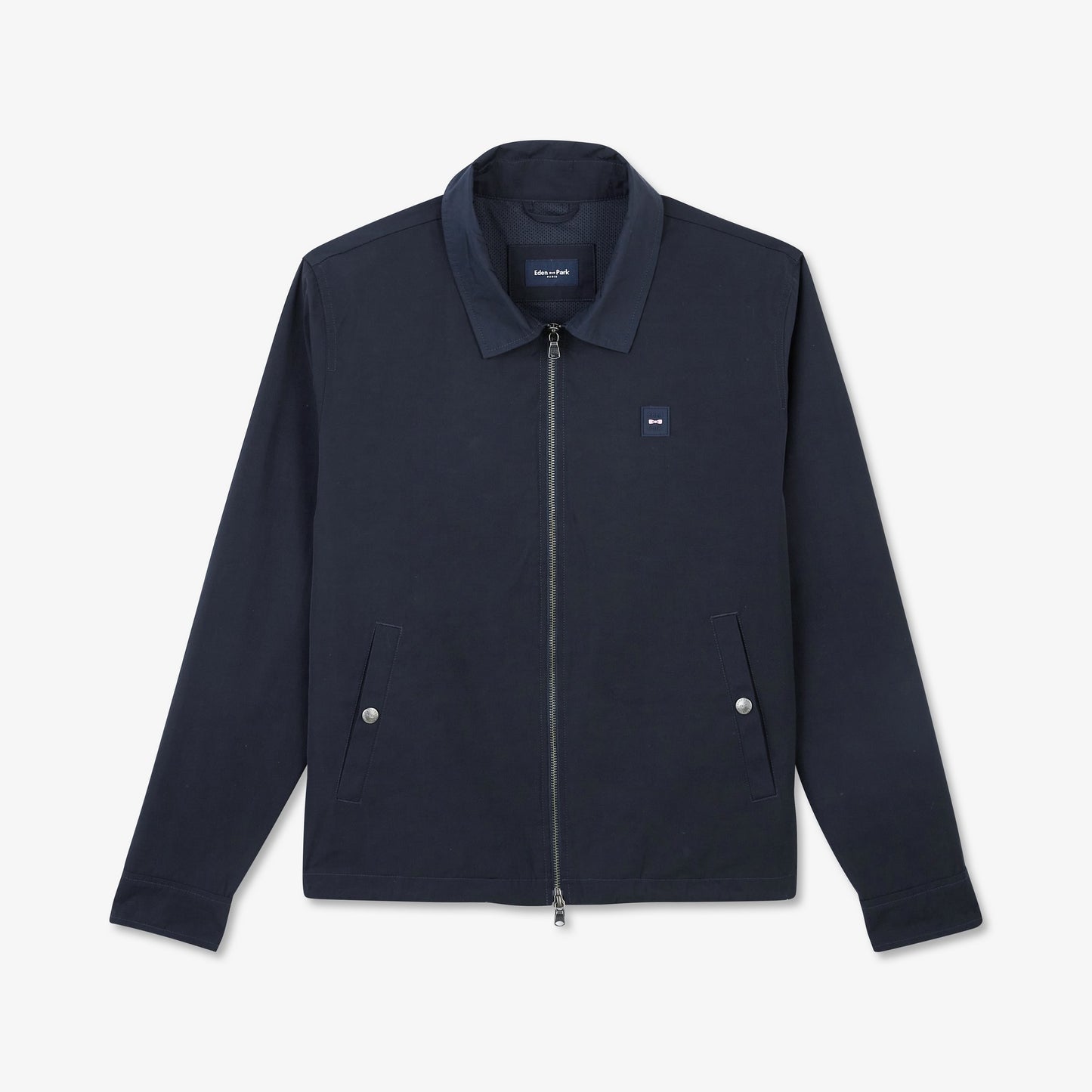 Eden Park Water-Resistant Navy Cotton Zip Jacket