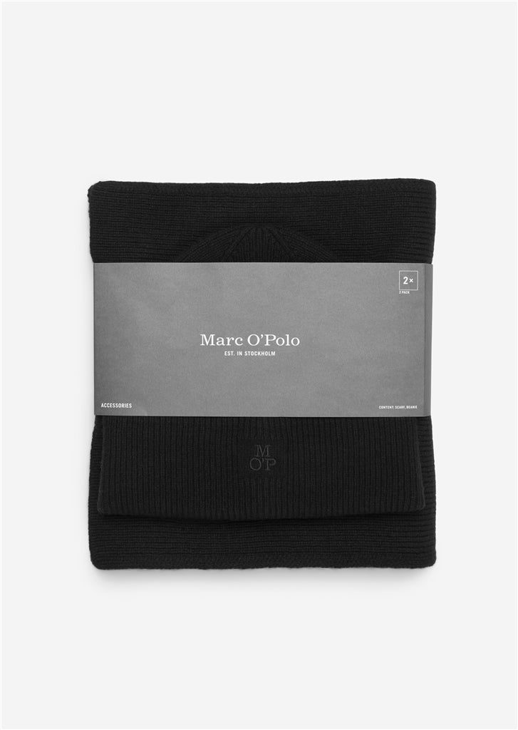 Marc O'Polo Cashmere Cotton Hat and Scarf Set