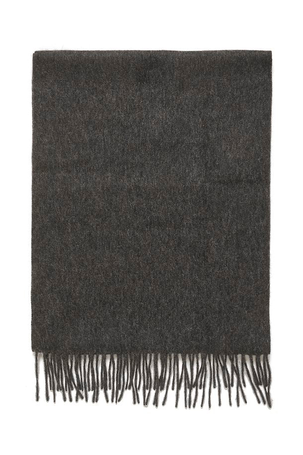 Matinique Dark Grey Merino Wool Scarf