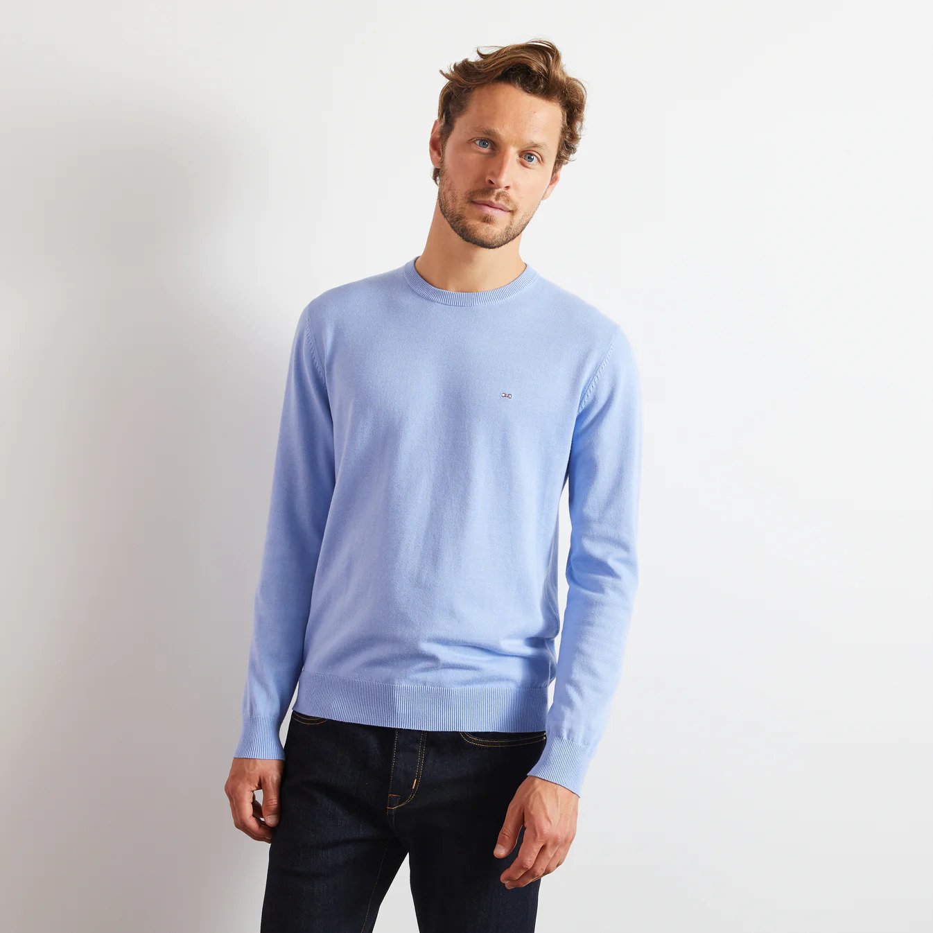 Eden Park Blue Round Neck Knit Jumper