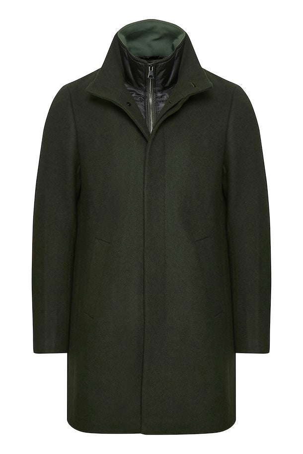 Matinique Forest Night Classic Wool Coat