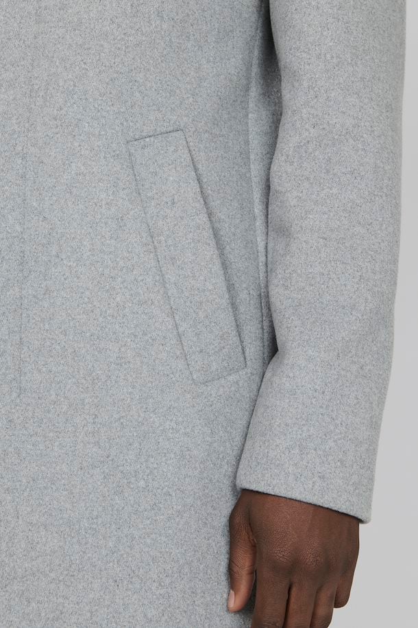 Matinique Light Grey Classic Wool Coat
