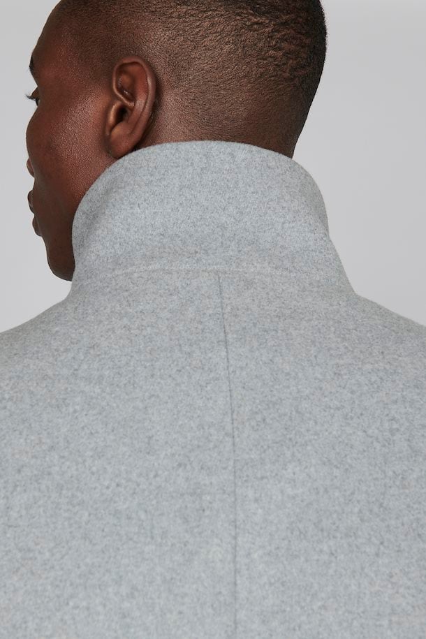 Matinique Light Grey Classic Wool Coat