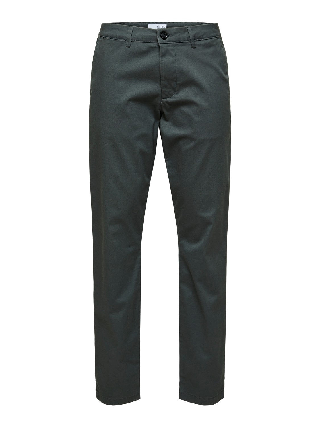 SELECTED Grey Slim Fit Flex Chinos
