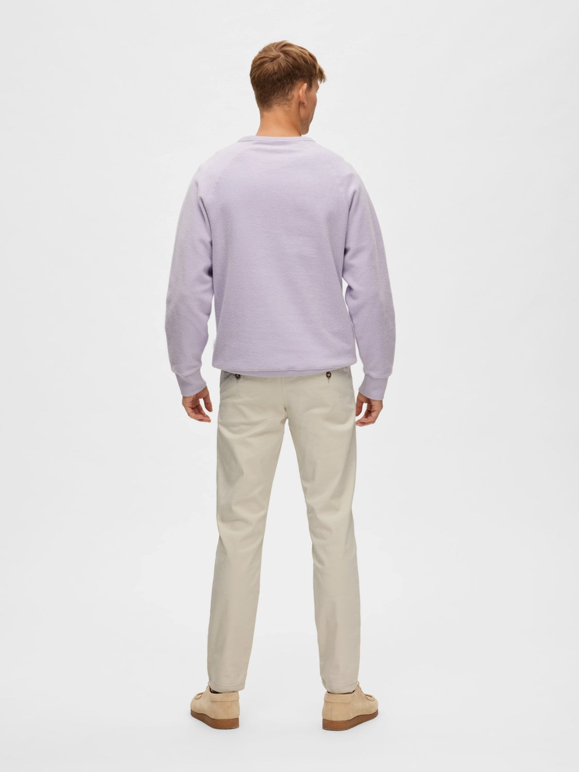 SELECTED Beige Slim Fit Flex Chinos