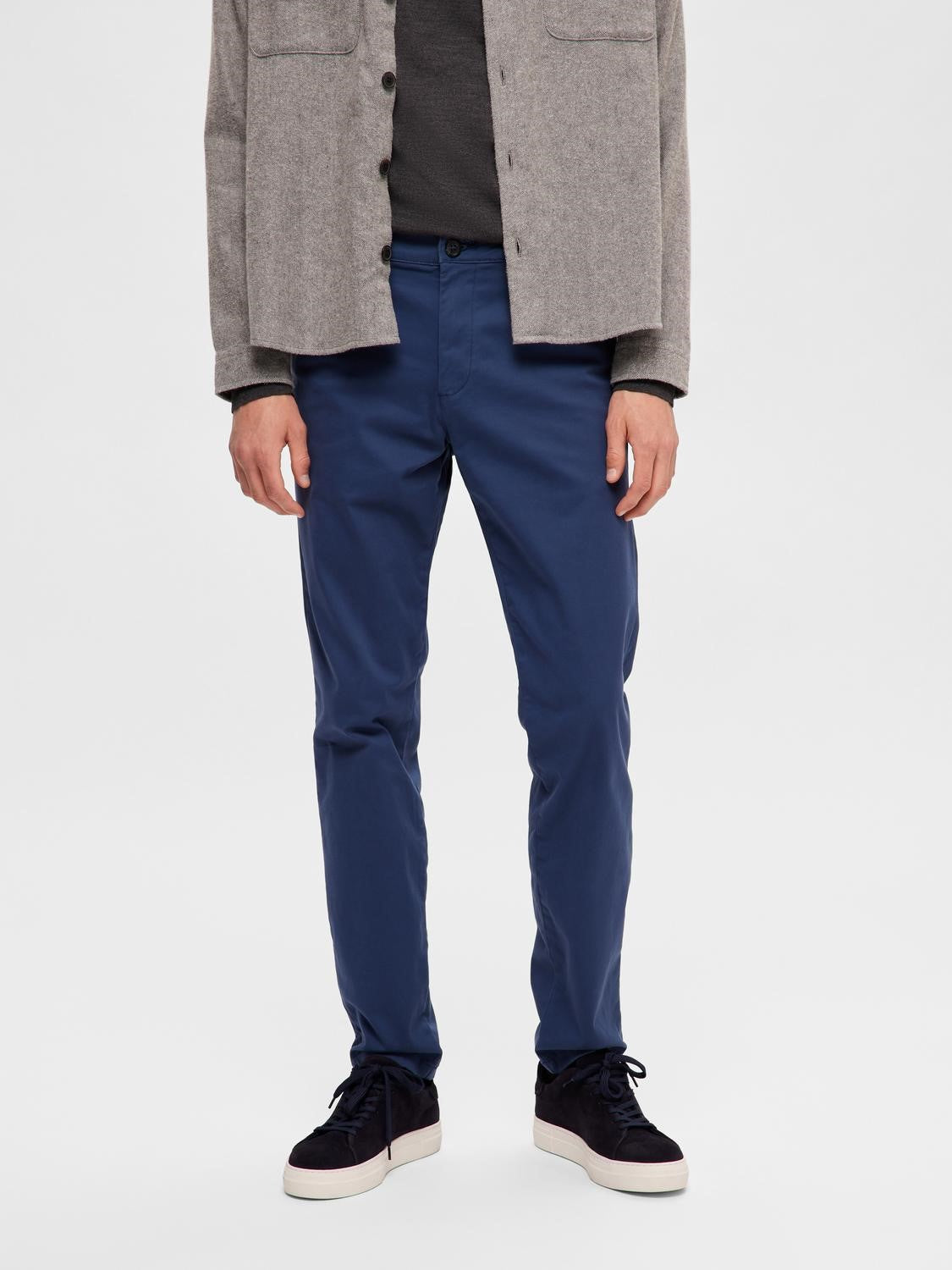 SELECTED Denim Blue Slim Fit Flex Chinos
