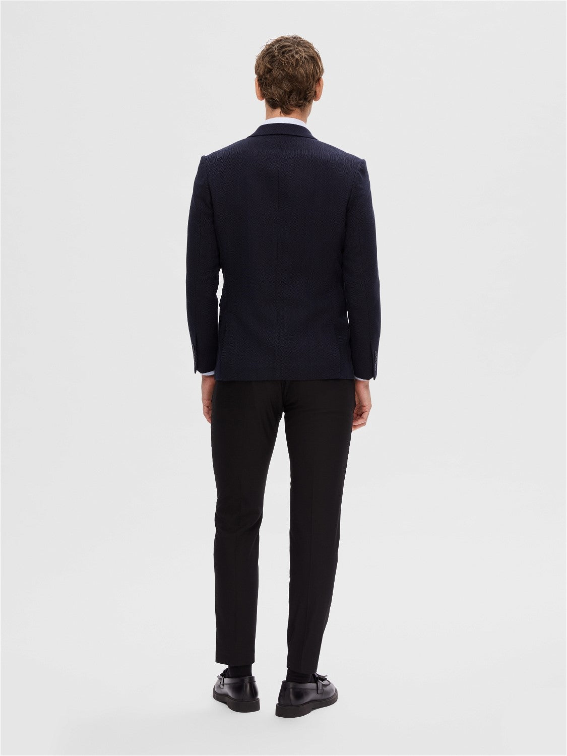SELECTED Navy Woven Blazer