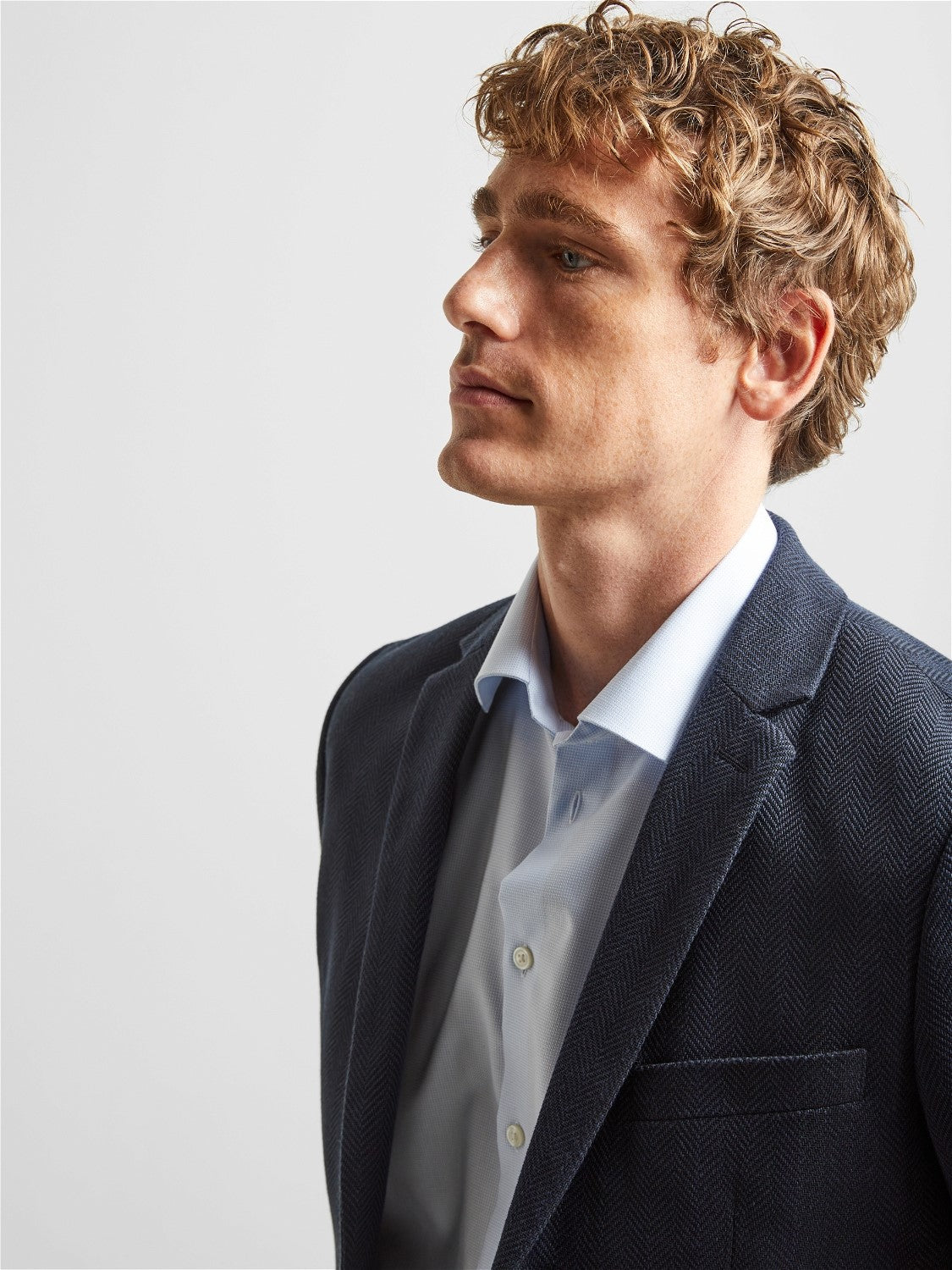 SELECTED Navy Woven Blazer