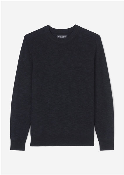 Marc O'Polo Dark Navy Blended Linen Knitted Jumper