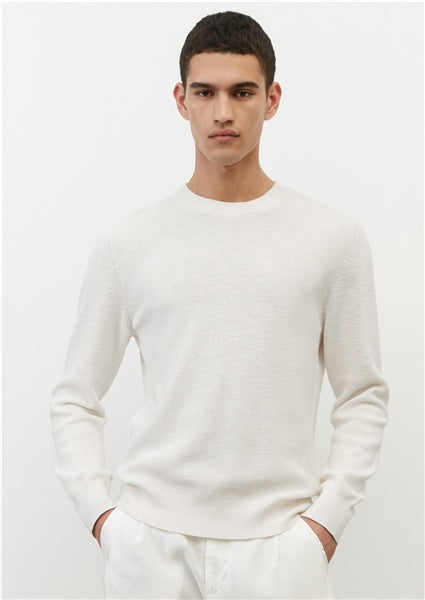 Marc O'Polo white Blended Linen Knitted Jumper