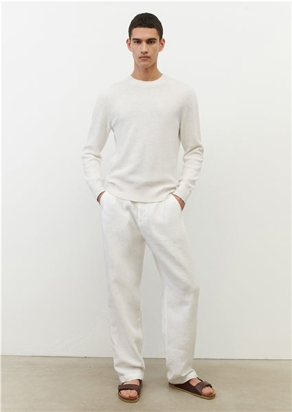 Marc O'Polo white Blended Linen Knitted Jumper