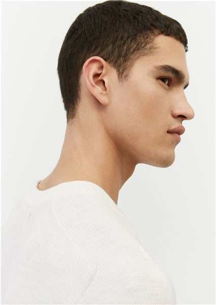 Marc O'Polo white Blended Linen Knitted Jumper