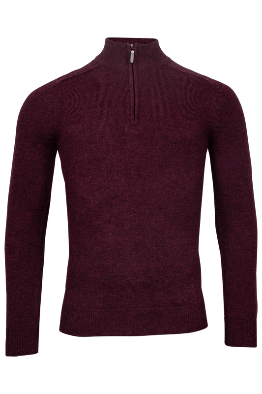 Lambswool BORDEAUX 1/4 Zip