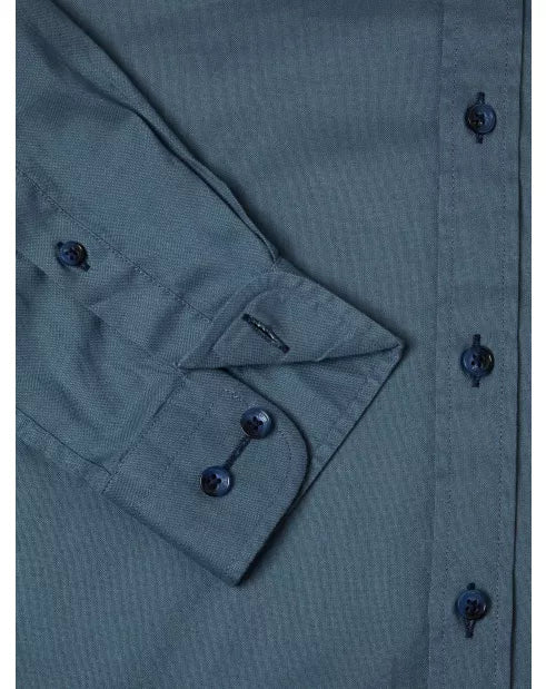 Remus Uomo Denim Blue Long Sleeved Casual Shirt