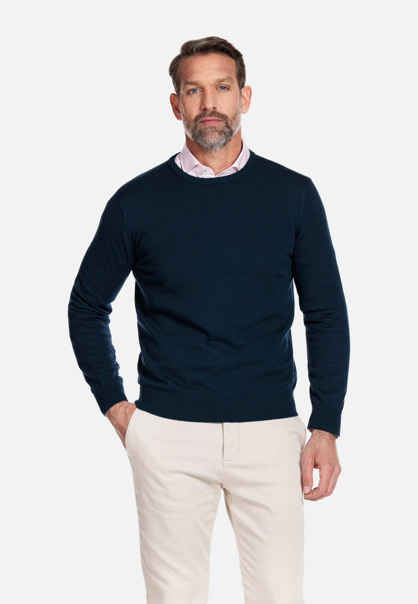 Baileys Navy Crew Neck Knit