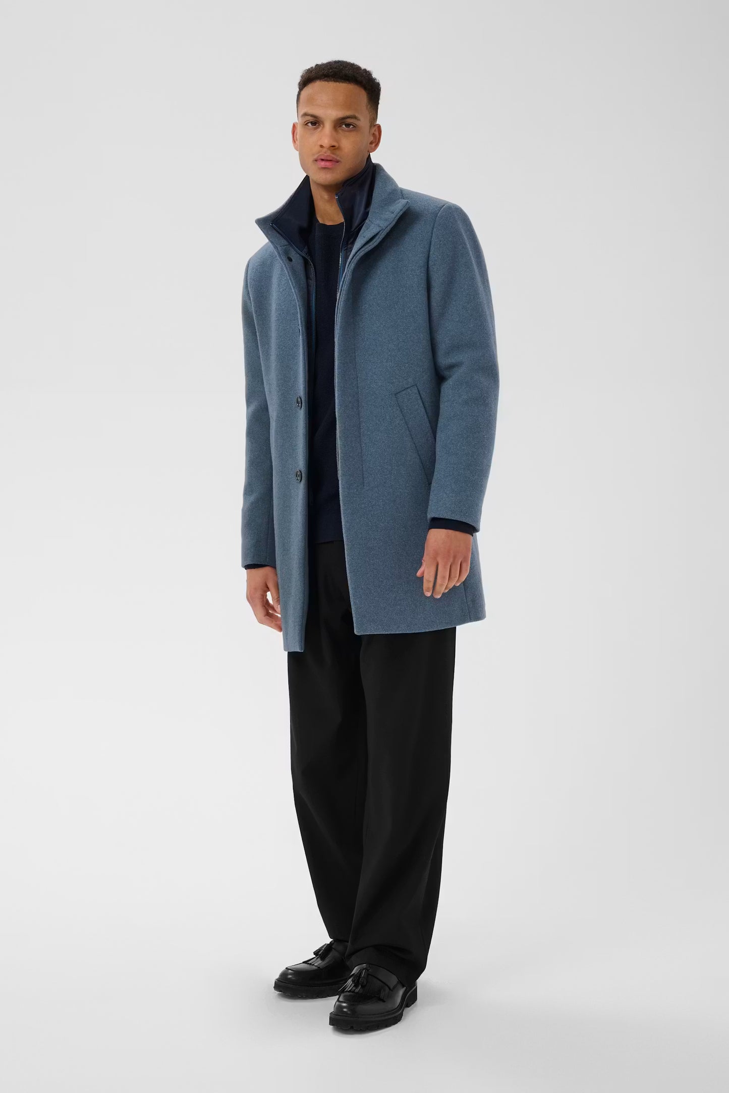 MATINIQUE HARVEY WOOL COAT - Dust Blue
