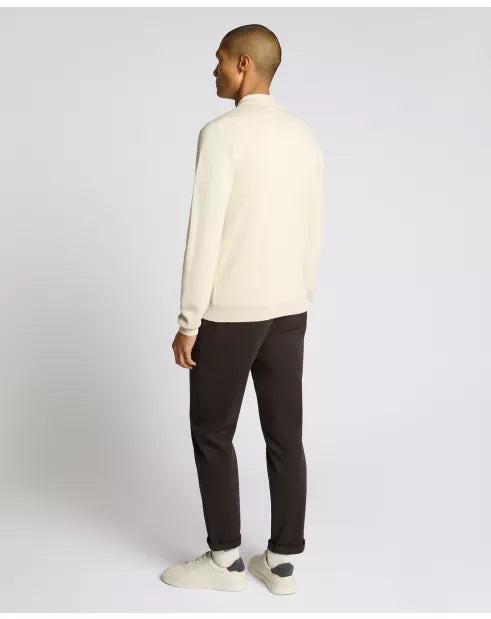 Remus Uomo Stone Cotton 3 Button Jumper