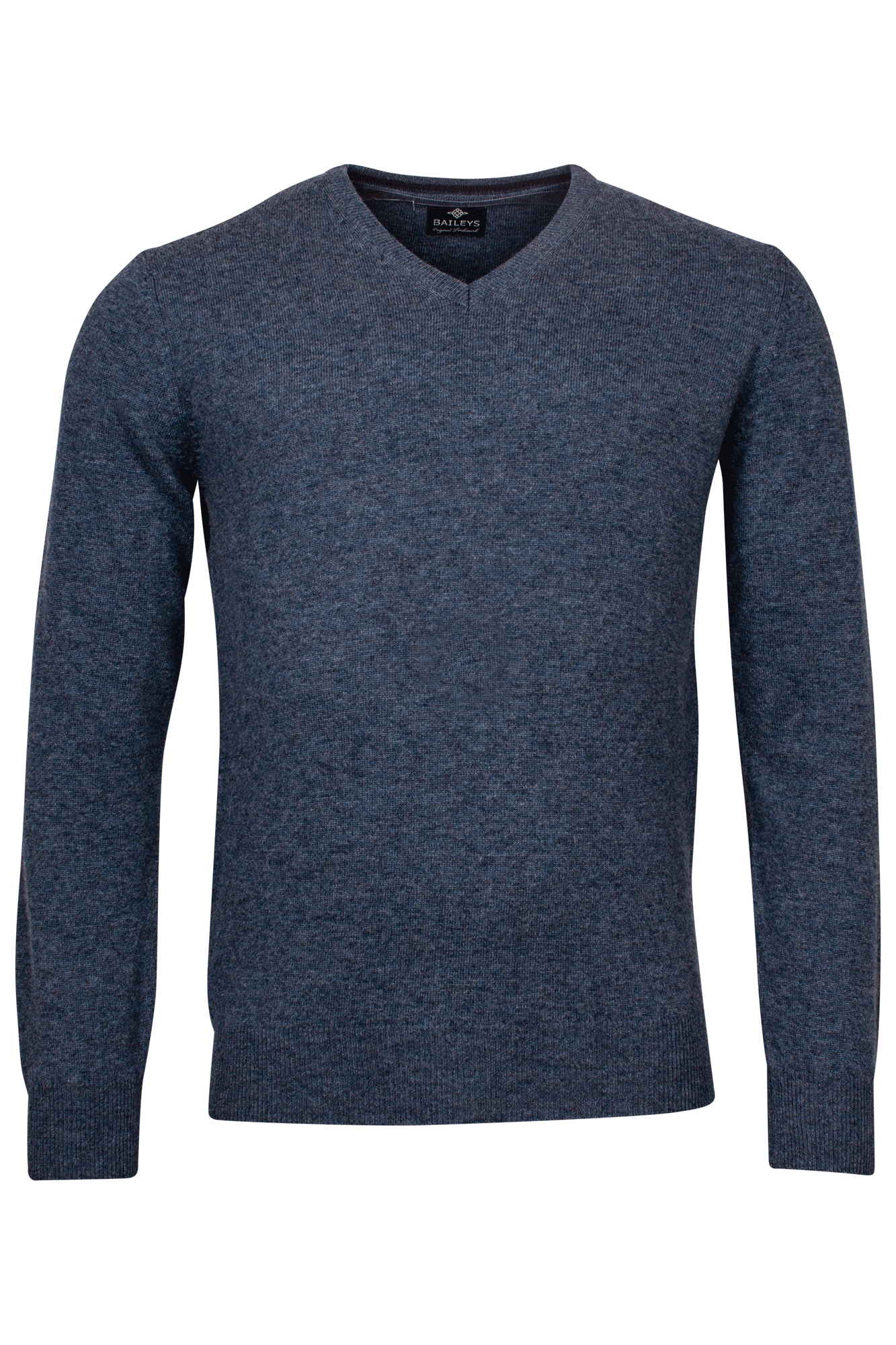 Baileys Deep Denim V Neck Lambswool Jumper