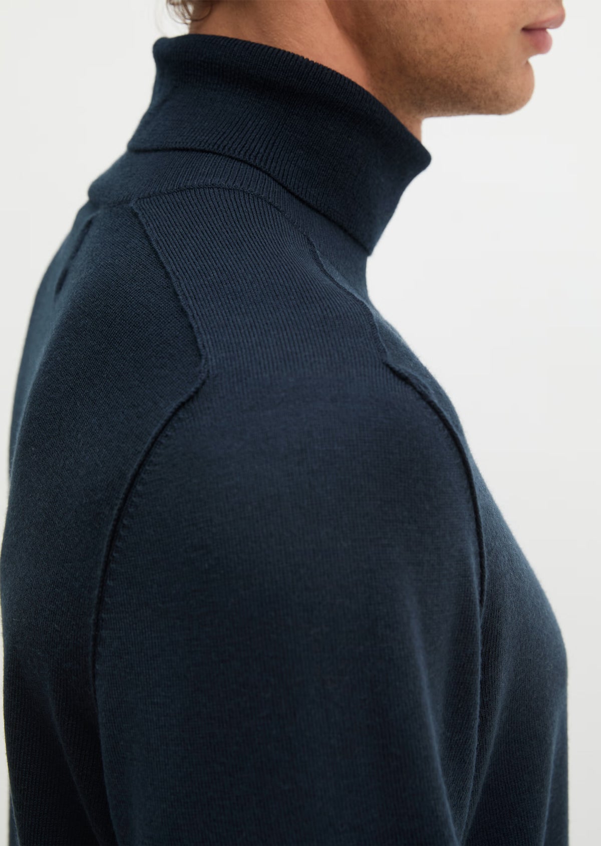 Marc O'Polo Navy Merino Roll-Neck Knit