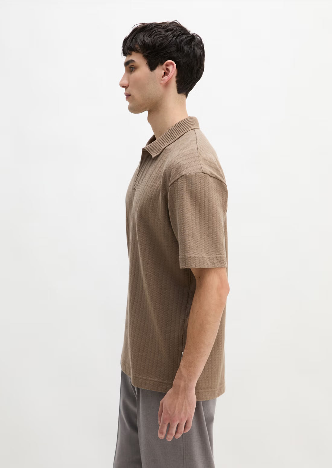 MARC O'POLO Structured REGULAR Open neck polo shirt
