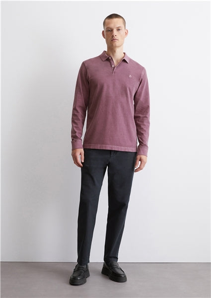 Marc O'Polo Wine Classic Long Sleeve Poloshirt